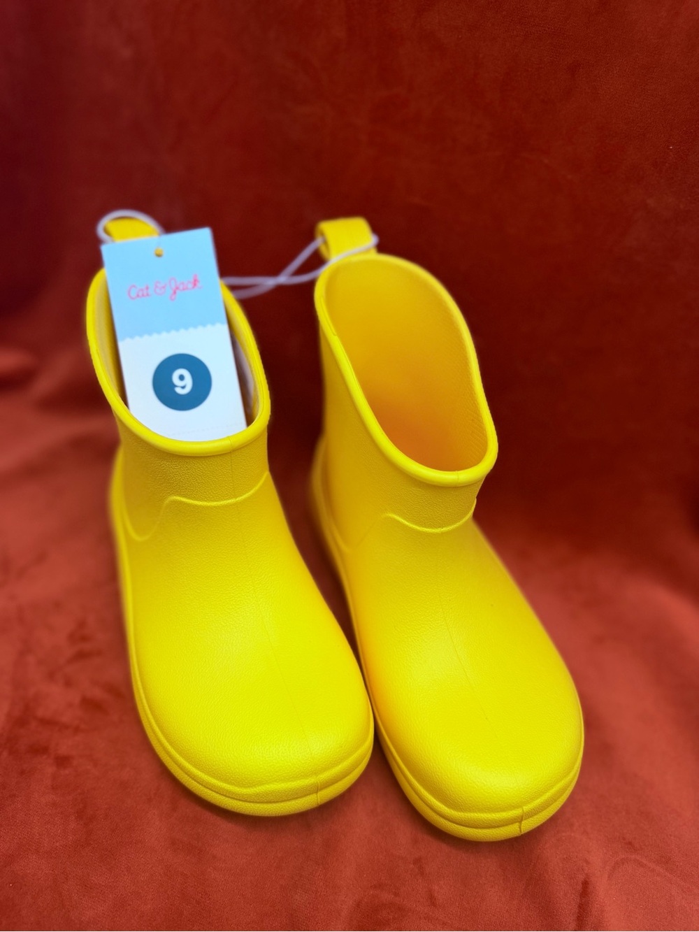Cat & Jack Bright Yellow Kids Rain Boots